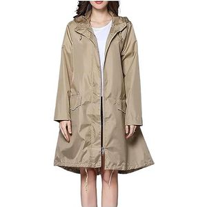 Regenponcho Regenpak Regenjassen Regenjas Met Capuchon Dames Lange Outdoor Travel Dames Regenjas Regenjas Poncho Regencape Regenjas (Color : Brown, Size : XXL)