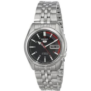 Seiko Heren SNK375 Automatisch Roestvrij Staal Horloge, Zwart - SNK375, Automatisch Horloge, Zwart - Snk375, Automatisch Horloge