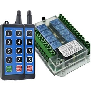 Afstandsbediening Kraan 8 Kanaals Draadloze Afstandsbediening Schakelaar 12/24/36/220 Remote Cont Motor(AC110-275-A)