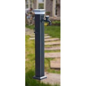 Zonne-energie buitenkranen, gratis kraan met waterkraan, tuinwaterkolomstandaard voor slang, vrijstaande kraanpaal