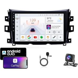 Android 13 Dubbel Din Auto Stereo Touchscreen Auto Stereo Voor Nissan Navara 2015-2017 Met Bluetooth GPS Navigatie WiFi FM Radio USB/SWC/Plug en Play Ondersteuning Carplay&Android Auto(4 Core Wifi 1G+