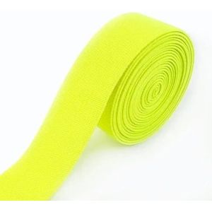 5 meter 10-50 mm elastische banden voor broeken taille rubberen band stretch singels tapes riem DIY ondergoed kleding naaien accessoires-Fluorescerend geel-25 mm-5 meter
