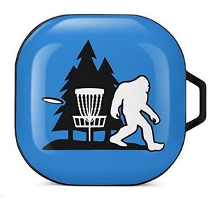 Bigfoot Disc Golf Tree Oordopjes Hoesje Compatibel met Samsung Hard Shell Beschermhoes Zwart-Stijl