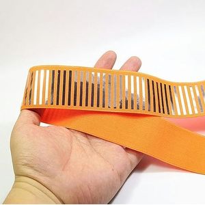 Elastische banden voor naaien, Fluorescerende spa-elastische banden for kleding 25~50 mm elastisch lint DIY naaiaccessoires rubberen band elastische banden for fit-goud (Color : Watermelon red)