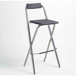 Opvouwbare barkruk stoel ontbijt barkruk keuken restaurant zitplaatsen opvouwbare stoel thuis met voetsteun, PVC 22 mm zilveren stalen buis, hoogte 70/75 cm, geen montage vereist