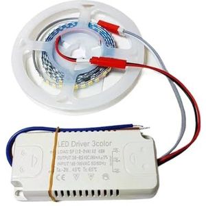 (2 Soldeerpunten) 7MM-180D 5B9CX2 2835 Type--S buigbare constante stroom LED-strip met LED-driver voor gebruik in kroonluchters. (Kleur : verbinding 1)