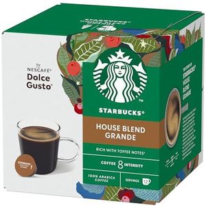 NIEUW! NESCAFÉ® Dolce Gusto® Starbucks® Grande House Blend - 12 capsules/porties - Espresso - Grande - Lungo - 100% Arabica