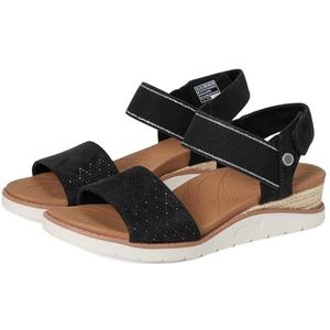 Skechers Dames Martha Stewart Arch Fit Beach Kiss-Beyond Chic sandalen, zwart, 36 EU