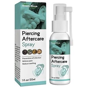 Piercing Aftercare Spray, Ear Hole Care Spray, Ear Piercing Cleaning Solution, Portable Pierced Ear Care Solution, Swelling Ear, Pierced Skin For Ears, Nose, Nipples, Belly