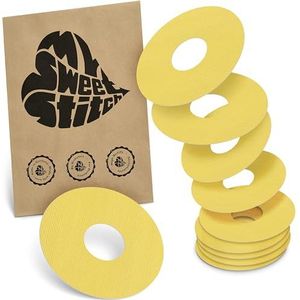 MySweetStitch - 10 x KatheterPatch, Katheterplakker met sterke hechting, Infusiepleister voor insulinepomp-infusieset (bijv. MiniMed, T:slim en Medtronic Guardian), Geel