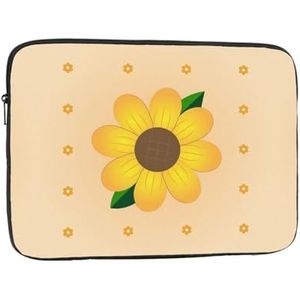 Golden Sunflower Laptophoes, Laptophoes, 12 inch laptoptas, schokbestendige beschermende notebooktas, aktetas met laptophoes