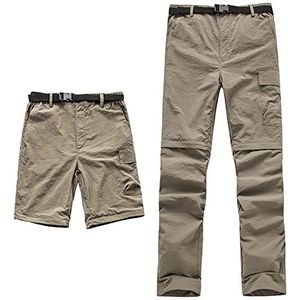 G&F Mens tactische broek Zip off Convertible militaire Cargo broek wandelen Combat Work Pants (kleur: Kaki, maat: L)