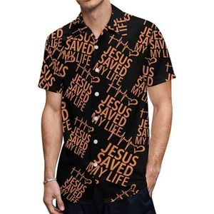 God redde mijn leven heren shirts met korte mouwen casual button-down tops T-shirts Hawaiiaanse strand T-shirts 4XL