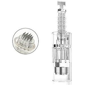 Naaldkop met micro-naalden voor dermapen, 10 stuks, vervanging, elektronisch, microneedling, 42 naalden, bajonetsluiting