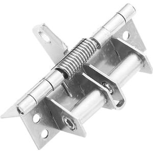 Deurveerscharnier, Veer zelfuitlijnend scharnier 4 inch veelkleurige 90 graden positionering automatisch sluitend(White)