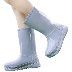 YDYAENIO Waterdichte Tuin Wellies Vrouwen Hoge Buis Vrouwen Regenlaarzen Voor Vrouwen Outdoor Waterdichte Boot Schoenen Vrouwen Regenlaarzen, Blauw, 36 EU