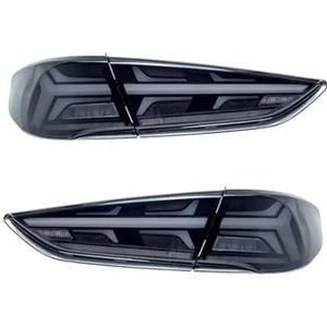 Remlicht Auto Knipperende 2 Stuks Auto Styling Led-achterlicht + Richtingaanwijzer + Rem + Reverse Led Licht Voor Hyundai Voor Sonata 9 2018-2019 Achterlichten(Smoke Cover)