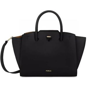 FURLA Genesi M Tote Handtas voor dames, Zwart, Eén maat