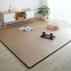 Eenvoudige salontafel, woonkamer, balkon, volledig bekleed met tapijt, tatami-rotan matras op het nachtkastje, zomerkoelmat, 120 cm x 180 cm