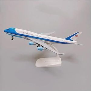 Vliegtuigen USA Verenigde Staten AIR FORCE ONE Airlines Boeing 747 B747-400 Airways Diecast Vliegtuig Model Vliegtuig Vliegtuigen Metaallegering Vliegtuig (Grootte : B)