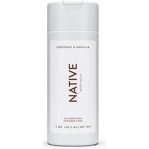 Native Coconut & Vanilla Body Wash 3 oz Travel