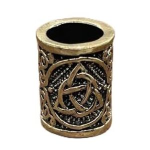 1 stks Levensboom Runen Accessoires Metalen Kraal Viking Sieraden Kleine Haarkralen Voor Vlechten Baard Armband Maken Benodigdheden-Trinity Brons