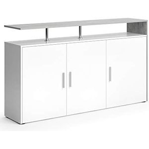 Vicco Commode Amato, wit/beton, 160 x 91,6 cm