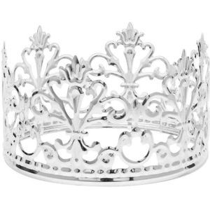 Gouden kroon taart topper 1 stuk gouden tiara bruiloft verjaardag taart decoratie kroon haar ornamenten voor koning koningin en prinses feest