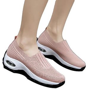 Wandelsneakers voor dames, sportieve, elastische slip-on wandelschoenen voor dames, slip-on wandelschoenen voor dames, damesschoenen om te lopen Novent