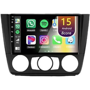 Android Radio voor BMW 1 Series E87 E81 E82 E88 2004-2011, 9 inch Touchscreen Autoradio met Wireless CarPlay Android Auto Bluetooth WIFI(B,4Core(1+32GB))
