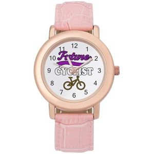 Future Cyclist Horloges voor Vrouwen Mode Sport Horloge Dames Lederen Horloge