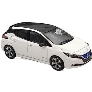 For:Gegoten Auto's Nissan 2019 Witte Realistische Elektrische Coupe Legering Automodel Voor: Gegoten 1/43 Verzamelbare Decoraties