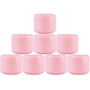 50 ml roze PP gezichtsverzorging crèmefles draagbare navulbare lekvrije lippenbalsem Lotion crème cosmetische opslag container blikken (20 stuks)