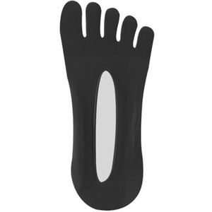 YIJIANUO 4 Paar Vrouwen Zomer Vijf Vinger Teen Sokken Ultradunne Onzichtbare Siliconen Antislip Sok Ademend Anti-wrijving Boot Sokken, 4 paar zwart, One size