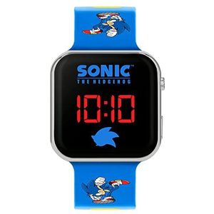 Sonic Jongen's Digitaal Quartz Horloge met Siliconen Band SNC4137, Blauw gedrukt, riem