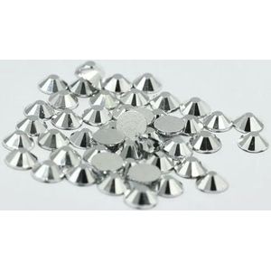 Multi kleuren SS3-SS30 Non Hot Fix Rhinestones platte achterkant kristal strass glittersteen voor DIY manicure 3D nail art stoffen kleding-Zilveren Hematiet-SS10