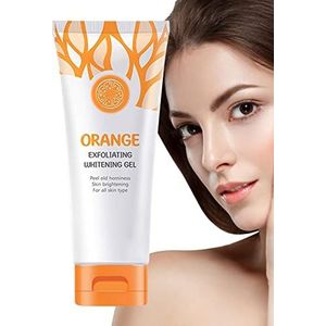 Sinaasappel-peeling-gel voor dames, gezichtspeelgel, verhelderend, exfoliëren, whitening gel, sinaasappel, peeling-gel voor vrouwen, vermindert huidvlekken, dieptereiniging en gladmaking voor vrouwen
