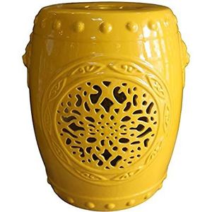 Ceramische drum stoel， Leeuwenkop keramische trommelkruk, tuindecoratiekruk, huishoudelijke kruk, woonkamerdecoratie, handgemaakt hol ontwerp
