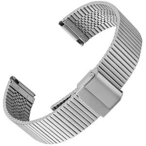 LUGEMA Hoge Kwaliteit Milan Mesh Roestvrijstalen Horlogeband Compatibel Met Samsung Galaxy Watch Active 2 Gear S3 Horlogeband 18 20 22 Mm Horlogeband (Color : Silver, Size : 20mm)