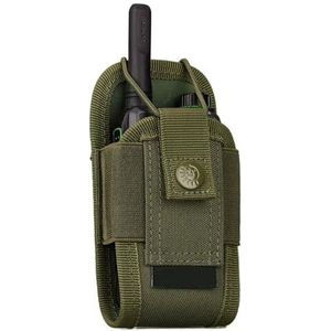 Nylon Radioholster, Universele Radiohoes Lichtgewicht Militaire Intercom-Opbergtas Tas, voor Molle-Systeem Portofoons Holsteraccessoires(Green)