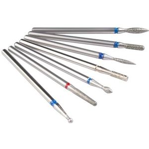 Een spijkerboor Set van 7 diamant nagelboortjes in multicolor(Gris)