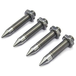 PrecisionGeek Roestvrijstalen Luidspreker Spikes/Boxen Spikes M6 L-35mm + Schroefmoer - 4 stuks