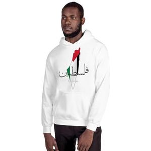 Vrij Palestina, Palestijnse vlag sweatshirt met lange mouwen, wereldvrede, tegen oorlog (Color : White, Size : M)