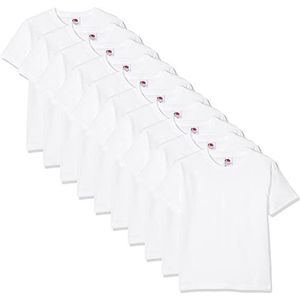 Fruit of the Loom Jongens T-shirt (verpakking van 10 stuks), wit (wit 30), 7-8 Jaar