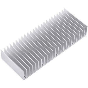 Akozon Radiator, 1 stuk, aluminium waterkoeler, koellichaam, koeler, dicht 24 tanden, 150 mm, voor versterker transistor