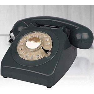 Thuistelefoon Vintage telefoon Retro-stijl telefoon Klassieke bureautelefoon met draaikiezer Draaischijf Retro-telefoon in de kronkelige stijl van de retro-vaste telefoon (A)