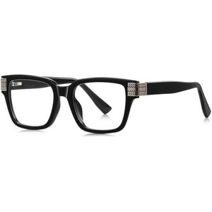 moomoobird - Anti-blauw Licht Bril - Zwart - Groot Frame - Retro Vierkante Bril Montuur