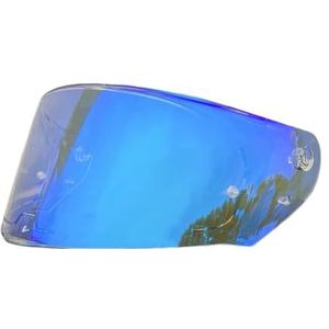 Motorhelm vizier lens, Helmvizier, FF320 Vizier UV-beschermd for LS2 FF328 FF353 FF800 Volledig gezichtshelm Vizier Vervangende zonnebrandcrème Windscherm (alleen for gebruik overdag)(Revo Clear Blue-