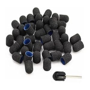 Nagelschuurkop, 50 Pcs Multicolor Nail Drill Sanding Bands With Mandrel Multiple Sizes(7-13 Pink 120)