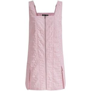 jurken voor dames Damesjurk met schuine zakken en rits (Color : Baby Pink, Size : M)